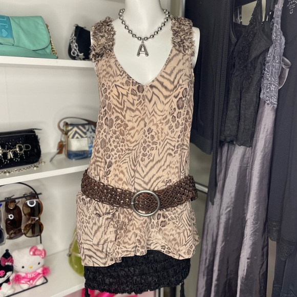Rebecca Taylor Tops - Y2K Cheetah Silk Blouse